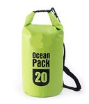 MEXFY 20 Liter Barrel-Shaped PVC Tarp River Trekking Drifting Seal Rafting Bag Ocean Pack Waterproof Bag Dry Bag for Outdoor (Multi Color)