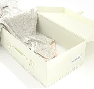 HANGERWORLD Medium Ivory Wedding Dress Bridal Gown pH Neutral Space Saving Storage Travel Box with Acid Free Tissue