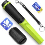 Metal Detector Pinpointer, Hazlewolke IP68 Fully Waterproof Handheld Metal Detectors Wand with 4.5” Detection Depth, 360°Search Hand Held Metal Detector Pin Pointer Accessories for Adults & Kids