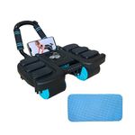 Ab Roller Exercise Wheel Ab Workout Equipment Abdominal wheel roller with Knee Mat - Automatic Rebound with 6 Elbow Supports 4 Wheels Abdominal Trainer Core Strength Training