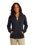 Port Authority Womens Slub Fleece Full-Zip Jacket (L293) -Black -M