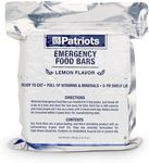 4Patriots Emergency Food Bars: Non-Perishable S.O.S Rations Designed to Last 5 Years - 3,600 Total Calories - 1 Pack of 9 Lemon-Flavored Survival Bars for Emergencies, Camping, or Hiking