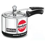 Hawkins 3 Litre Hevibase Pressure Cooker, Induction Inner Lid Cooker, Silver (IH30)