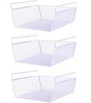 Styleys Under Shelf Baskets - Mesh Wire Rack Shelf Organizer Hanging Baskets for Office Kitchen Pantry Organization and Storage (12-inch, White), 3 Pieces - S11036A