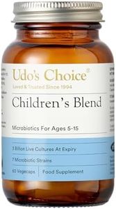 Udos Choice Children's Blend Probiotics - 7 Microbiotic Strains - Lacto & Bifido Bacteria - 3 Billion Cells at Expiry - Aged 5-15yrs - 60 Caps - 1 A Day