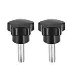 uxcell Clamping Handle Screw Knobs Handle M8 x 25mm Threaded Star-Shape 2pcs