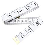 Body Measuring Tape Dual Sided Soft Tape 1.5m White Measure Ruler for Measuring Fabric Tailor and Sewing, 60inch