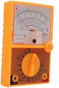 Omabeta Multimeter, High Definition Scale, Multiple Measuring Ranges, Non-Slip, Humanized Design with Back Support, Small and Safe, Pointer Multimeter, for Voltage and Current Measurement