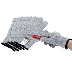 QOPAHI 3Pair No Cut Glove, Cut Resistant Work Gloves Safety Gloves Builders Gloves Level 5 Gardening Gloves Kitchen Gloves for Women Men Kid Cooking Working (Medium)