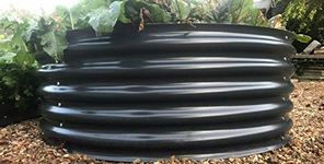 Raised circular metal garden bed available in galvanised or slate grey 120cm diameter 40cm high (Diameter 120cm x Height 40cm, Slate Grey)