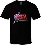 Ocarina of Time Logo Video Game T Shirt 5XL Black