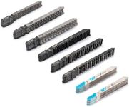 WOODSTARTER 80 Piece T-Shank Multi-Purpose Jigsaw Blades Set with Storage Case, Made with HCS/HSS, Assorted T-Shank Jig Saw Blades for Wood, Plastic and Metal Cutting(JSB80A)