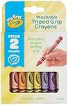 Crayola My First, Washable Tripod Crayons for Toddlers, 8ct