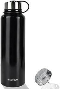 MIGHTYDUTY 1.5L Termo Botella de Agua aislada al vacío de Acero Inoxidable portátil 6 – 24 Horas, Caliente y refrigerante Vaso de Agua para Correr Yoga Fitness Color Plata tamaño 1.5Litros