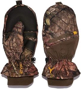 Hot Shot Men’s Camo Huntsman Pop-Top Mittens –Mossy Oak Break-Up Country Mini