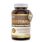 Herba Benfotiamine B1 Vitamin - 120 Capsules | 100mg of High Dose Vitamin B1 Supplement | Highly Bioavailable - Fat Soluble Vitamin B 1 | Better Absorption than Thiamine B1 Supplement | Made in Canada