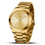 Mens Watches Stainless Steel Watches for Men Waterproof Men's Wrist Watches Analog Quartz Watch Fashion Business Designer Watches (Gold)