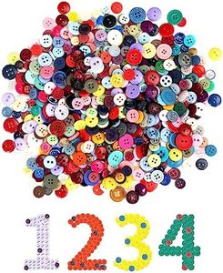 1000 Piezas Botones Decorativos, Botones de Colores en Diferentes Tamaños y Colores, Pintura Decorativa DIY Surtido de Artesanías Multicolor Botón Redondo para Coser Resina a Granel