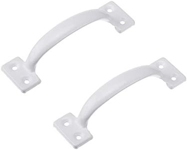 LIZAVO V171 6-1/2" Gate Handle, Screen Door Handle in White- 2 Pack