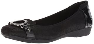 Anne Klein Women's Umeko Ballet Flat, Black/Multi Fabric, 8