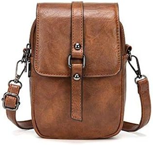 Myfriday Women Vintage Crossbody Bag, Small Messenger Shoulder Bag Cash Handbag Wallet Purse with Earphone Hole