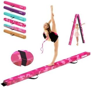 AWSUM Folding Gymnastics Balance Beam, 6ft/8ft/9ft/10ft Toddler Balance Beam w/Carry Handles Anti-Slip Base for Kids, Beginners & Professional