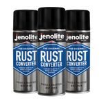 JENOLITE Rust Converter Spray | 3 x 400ml | RUST TREATMENT & RUST INHIBITOR | Fast Acting Epoxy Based Rust Converter For Metal | Converts Rust Into Stable, Ready-to-Paint Surface