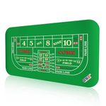 GSE Games & Sports Expert Professional Casino Craps Tabletop Layout Mat with Carrying Bag, Non-Slip Rubber Craps Dice Game Table Top Mat for Family/Friends Parties, Casino Night