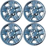 Set of 4 Chrome 18" Hub cap Wheel Skins w Center: 2007- 2014 Toyota Tundra 18x8 Inch 5 Lug Steel Rim -aftermarket: IMP/77X
