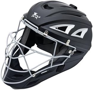 Jadekylin Baseball Catchers Helmet Matte (Black,Large)