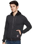 Jockey Men's Jacket (UM05_True Black Melange_Small)