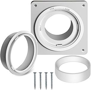 Senshare Dryer Vent Connector Kit, Dryer Vent Wall Plate with Quick Connect & Disconnect, Twist Lock Dryer Duct Connector Kit Fits 4 Inch Tubes, Covers Area 7 Inch x 7 Inch, for Dryer Washer Bathroom