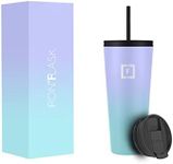 IRON °FLASK Classic Tumbler 2.0-32 Oz, 2 Lids (Straw/Flip), Vacuum Insulated Stainless Steel Bottle, Modern Double Walled, Simple Thermo Travel Mug, Hydro Water Metal Canteen - Cotton Candy