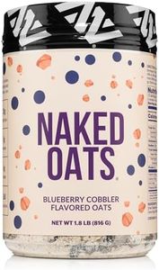 Naked Oats - Blueberry Cobbler Overnight Oats, 20g Grass-Fed Protein, Gluten-Free Oatmeal Instant Breakfast or Shake, High Protein Oatmeal, High Fiber Breakfast Shake, Non GMO, No Soy - 12 Servings