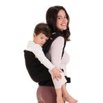 Beco Toddler Carrier with Extra Wide Seat, 100% Cotton Toddler Carrying Backpack Style and Front-Carry, Lightweight & Breathable Child Carrier, Toddler Sling Carrier 20-60 lbs (Metro Black)