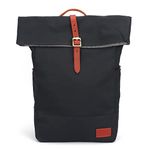 TOURBON Canvas Pannier Backpack Bicycle Bike Shoulder Tote Bag for 15 inch Laptop