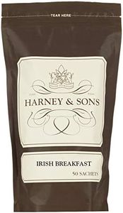 Harney & Sons Irish Breakfast Tea, 100% Assam, Bag of 50 sachets