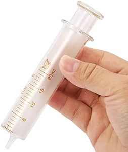 Jiaxix 5 Pack 20ml Glass Syringes With Caps