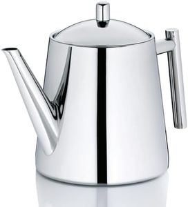 Kela 11356 théière avec filtre amovible, acier inoxydable 18/10, 1,7 litre, 'Ancona', Argenté
