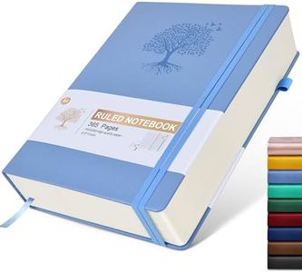 Lined Journal Notebook, 365 Pages A4 Large Journals for Writing College Ruled Notebook, Hardcover Leather Journal for Women Men, Daily Journa Notebook for Work, Note Taking, 100Gsm Thick Paper ( 8.5" x 11" Blue)