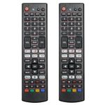 [2 Pack] Universal TV Remote Control for Samsung,LG, Sony, Sharp, JVC, TCL, Hisense, Vestel, Seiki, Insignia,Vizio, Philips, Toshiba, Hitachi, Sanyo, Magnavox, haier, Panasonic All Series TV