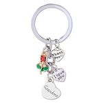 Grandma Gifts Keychain from Granddaughter Grandson I Love You Grandma Gift Keyring for Grandmother Grandmom Christmas Birthday Gifts for Grandmommy Grandmama Keychains