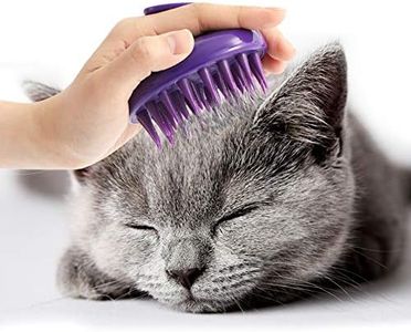 CeleMoon Cat Brush with Soft Rubber Pins, Washable Silicone Pet Brushes for Indoor Cats Grooming Shedding Massage Bath, No Scratching Removes Hair Mats Tangles and Loose Fur for Short to Long Haired