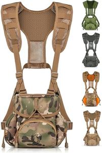 Boundless Performance Binocular Harness Chest Pack - Our Bino harness case is great for hunting, hiking, and shooting - Bino straps secure your binoculars-holds rangefinders, bullets, gear - Multicam