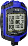 Robic Exclusively...Use it as a Single, Double or Triple Timer; Track up to 3 Competitors or Activities at once; up to 540 Memory Recall SC-899, Blue/Black