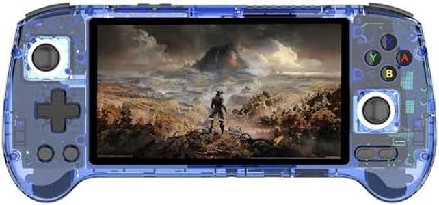 RG556 Retro Console di gioco portatile 5.4 pollici Touch AMOLED Schermo Unisoc T820 Android 13 OS 8GB LPDDR4X Built-in 128G+256G SD Card WiFi Videogiochi Player (blu)