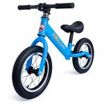 GOCART WITH G LOGO Lightweight Pedal Free Spokes Wheel Adjustable Seat Balance Bmx Bike Bicycle For Girls And Boys (Blue, Black), Rigid