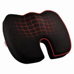 Loomso Orthopedic Memory Foam Coccyx Cushion for Tailbone Pain – Car Seat Cushions & Seat Cushion for Chair with Black Mesh Cover – Tailbone Pain Relief Cushion with Ergonomic Handle