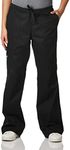 Cherokee Scrubs for Women Workwear Core Stretch Drawstring Cargo Scrub Pants 4044, Black, Large Petite