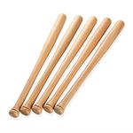 D.I.L© 32" 30" 25" 18" inch Wooden Baseball Rounders Bat Adult Kids Baseball Bar Stick Anti-Slip Long Lightweight for Training and Practise (18")